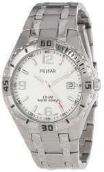 Pulsar Men's PXH705 Sport Stainless Steel Silver Dial Watch