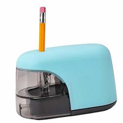 Yakalla Electric Pencil Sharpener Auto Stop Perfect For Artist Student Supplies For Classroom Office home For 6.5-8MM Diameter Pencils Need 4AA Batteries Not Included In Box Blue