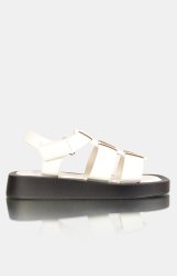 Footwork Ladies Quest Flat Sandals - White - White UK 8