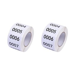 2 Pack Inventory Labels Consecutive Number Labels Inventory Stickers - Product Claiming Labels 1-1000 Clothes Numbers Moving Box Numbering 0.75" X 1.5" Size Labels 2