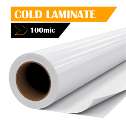 Cold Lamination Pvc Film 100MIC 1 37M X 50M Roll Self-adhesive