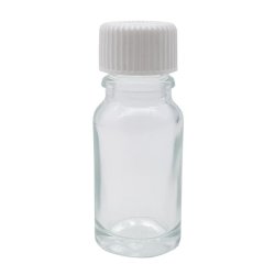 10ML Clear Glass Aromatherapy Bottle With Screw Cap - White 18 410