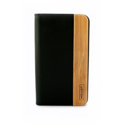 Houdt Samsung S5 Leather And Bamboo Flip