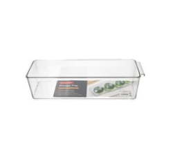Clear Pet Plastic Rectangular Refrigerator Storage Box S 364CM 384G