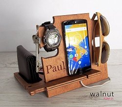Personalized Gift Docking Station Gift Him Charging Station Iphone Dock Iphone Stand Cell Phone Stand Desk Organizer Android Docking Station