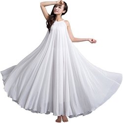 Medeshe Women's 2017 Holiday Beach Maxi Dress Plus Size Wedding Bridesmaid Dress Xx-large White