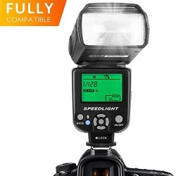 Esddi Flash Speedlite For Canon Nikon Panasonic Olympus Pentax And Other Dslr Cameras Built-in Wireless System With Lcd Panel Display
