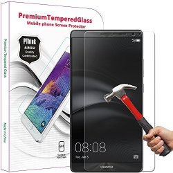 Mate 8 Screen Protector Pthink Premium Tempered Glass Screen Protector For Huawei Mate 8 With 9H Hardness anti-scratch fingerprint Resistant