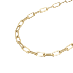 Matte Gold Chain Link Necklace - Gold