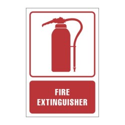 Fire Extinguisher Safety Sign with Description