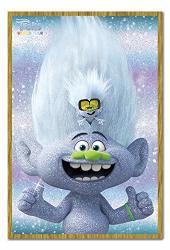 Trolls World Tour Guy Diamond And Tiny Poster Cork Pin Memo Board Oak Framed - 96.5 X 66 Cms Approx 38 X 26 Inches