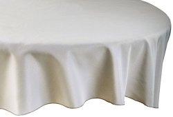 Linentablecloth 120-INCH Round Polyester Tablecloth Silver