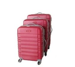 3 Piece Holiday Luggage Set - Red