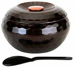 Japanbargain 2073 Rice Serving Bowl With Lid And Rice Paddle Scoop Japanese Ohitsu Chinese Asian Restaurant Rice Container For 2-3 Serving Black
