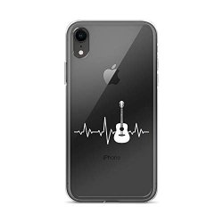 Iphone Xr Pure Clear Case Transparent Cases Cover Acoustic Guitar Heartbeat Musician Hearts Crystal Clear
