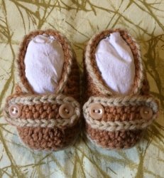 Crocheted Baby Boy Shoes