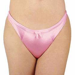Maximum Smooth Thong Gaff In Stretch Satin For Trans Women New Pink Large 37-41