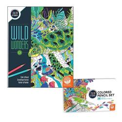 Mindware's Color By Number Wild Wonders: Book 3 With Set Of 36 Colored Pencils