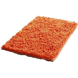 Anti Slip Soft Shaggy Bedroom Rugs Bath Doormat Carpet Bath Mat Chenille 24" X 16" Orange