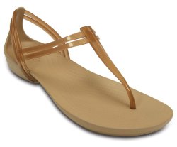 Crocs Isabella T-strap in Gold