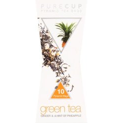 Pure Cup Pyramid Tea Bags Greentea Ginger & Pinapple