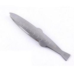 KCASA KC-FC080 Stainless Steel Fish Shape Tweezer Pig Hair Plier Clamp Fish Bone Clip Kitchen Tools