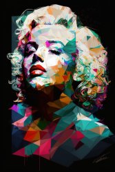 Canvas Wall Art - Marilyn Monroe Abstract Painting - B1533 - 120 X 80 Cm