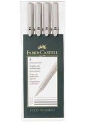 Faber-Castell Ecco Pigment Sketching Pen Black Wallet Of 4 0.1MM 0.3MM 0.5MM & 0.7MM