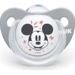 Nuk Mickey Mouse Soother 6 Months And Older Grey