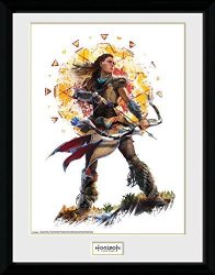 Horizon Zero Dawn Framed Collector Poster - Aloy Stand 16 X 12 Inches