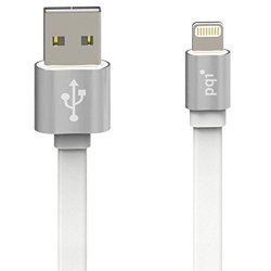Pqi Apple Certified Metallic Lightning To Reversible USB Flat Tangle-resistant Cable - 3 Feet 100 Cm - Silver