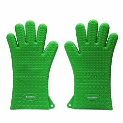 Large Silicone Oven Mitts Heat Resistant Extra Long And Thick Green Large Silicone Oven Gloves And Pot Holders Silicone Kitchen Mitts For Oven Grill