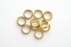 Split Rings Gold Tone 7mm 20pcs