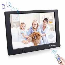 Powerextra 10.1 Inch Digital Photo Frame 1280X800 Digital Picture Frame 16:9 Ips Screen Display HD Video Frame Support Motion Sensor And Photos Auto Rotate