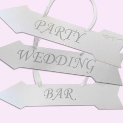 Set Of 5 Cardboard Wedding Arrows