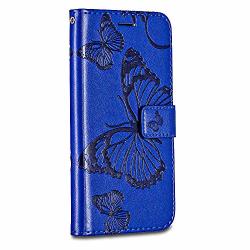 Huawei P8 Lite 2017 Case Cover Casake Pu Leather Card id Holder Wallet Flip Case Drop Proof For Huawei P8 Lite 2017 Case -blue
