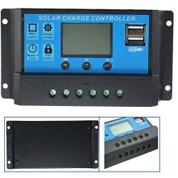 New Ecco Plus 20 Amp Solar Regulator And Charge Controller - 12v 24v - With Dual Usb Ports