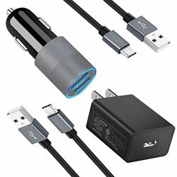 USB C Fast Charger Set Compatible For Samsung Galaxy S10 PLUS S10E S10 S9 S8 NOTE 10 9 A20 A50 A70 Quick Charge 3.0 Charger Kit Dual USB Rapid Car Charger And Wall