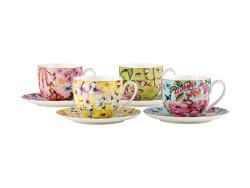 Maxwell & Williams Enchantment Cup & Saucer 280ML Set Of 4