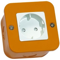Orange Industrial Round 2-PIN Socket Outlet VMC120AM - Veti