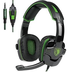Gaming Headset With Microphones In-line Volume Control For New Xbox One PS4 PC Mac Ipad Ipod Laptop Computer Smart Phones Sades SA930 3.5MM Wired