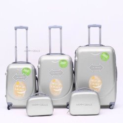 Whole Abs Lightweight Design 5 Piece Luggage Set Size: 19" 23" 27"