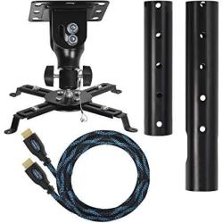 Cheetah Mounts Apmeb Universal Projector Ceiling Mount Includes A 27" Adjustable Extension Pole And A Twisted Veins 15' HDMI Cable