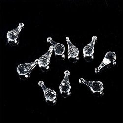 Saim Clear Acrylic Beads Chandelier Drops Hanging Wedding Party Decor Pendants Parts Pack Of 120