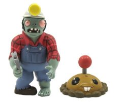 Plants Vs Zombies Digger Zombie 3" Action Figures With Potato Mine