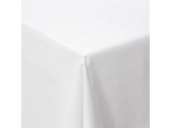 White Polycotton Rectangular Tablecloth 14-SEATER