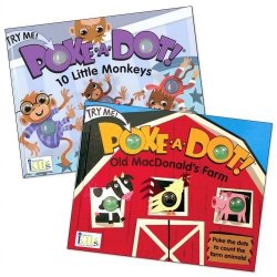 Innovative Kids Poke-a-dot Monkey & Farm Book Set