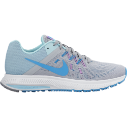 Nike Zoom Winflo 2- Ladies Running Shoes Wolf Grey And Fushia Glow - Uk-6