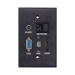 LinkQnet Multi Audio And Video Wall Plate - 4X2