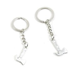 1 Pcs Axe Hatchet Keychain Keyring Jewelry Making Charms Door Car Key Tag Chain Ring F1MH7S